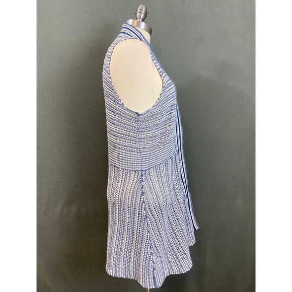 ARIAT Sarah Sweater Vest White & Blue Women's Size Small Ombré knit Duster - Picture 6 of 9